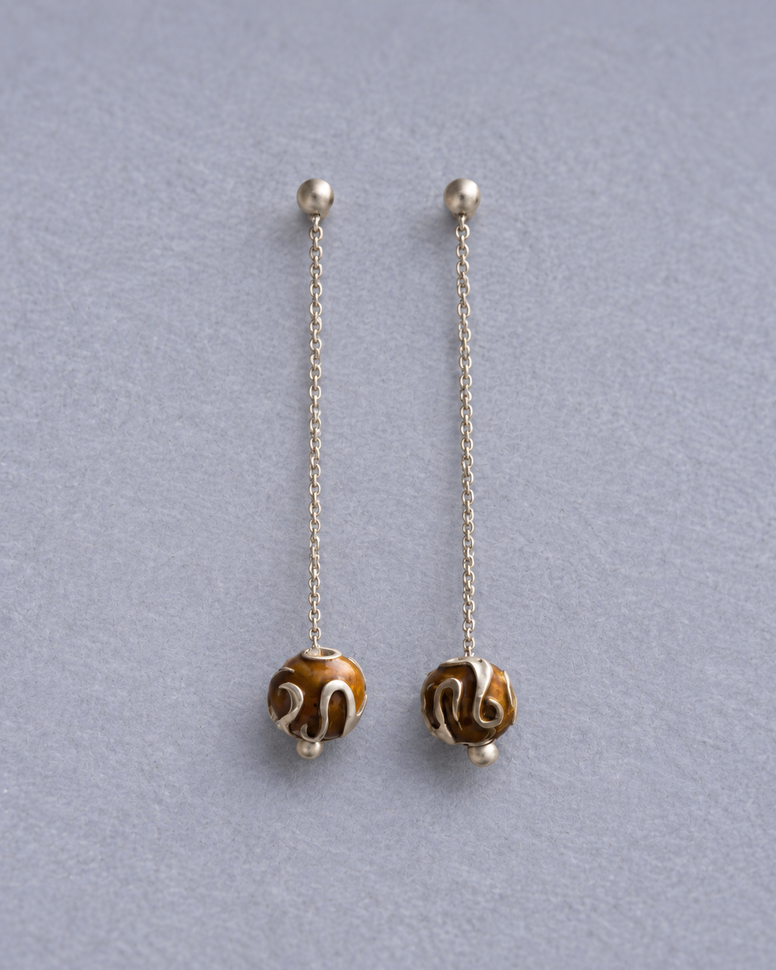 Swirl Perles Drop Earrings