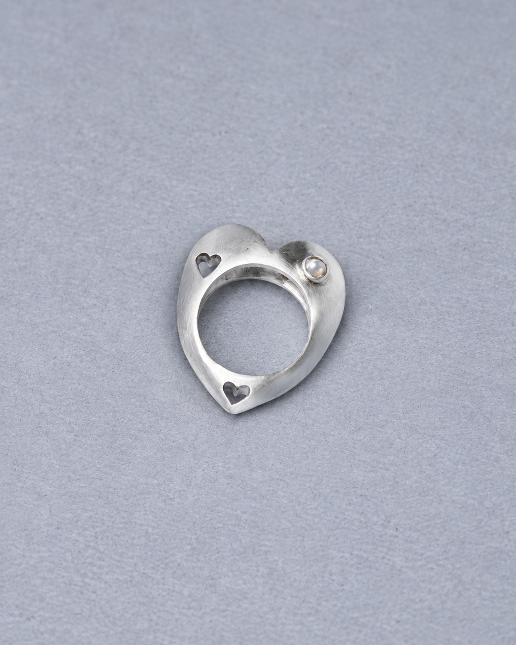 Open Heart Ring with Moonstone
